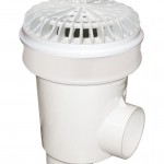 <b>Drenajes de salida grandes con collar ajustable</b> <br> Drenaje principal de gunita Nova