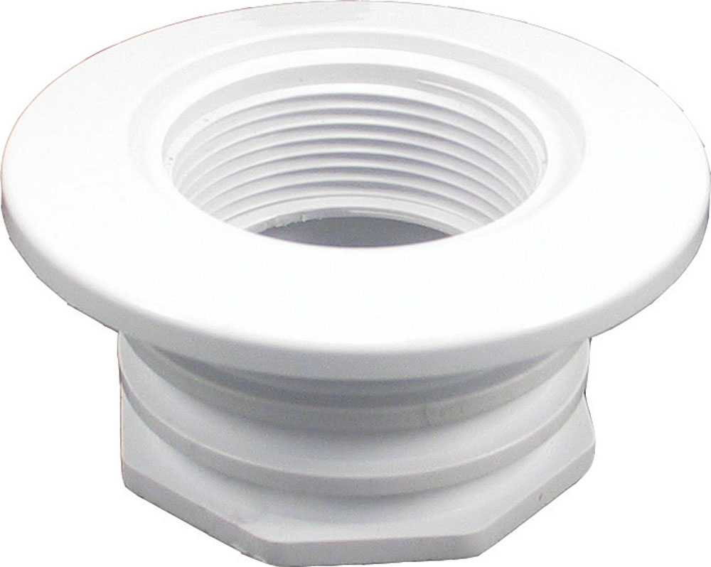 <b>Gunite I/O Wall Return Fitting with Water Stops</b> <br> 1.5" FIP x 1.5" Socket <b>Gunite I/O Wall Return Fitting with Water Stops</b> <br> 1.5" FIP x 1.5" Socket