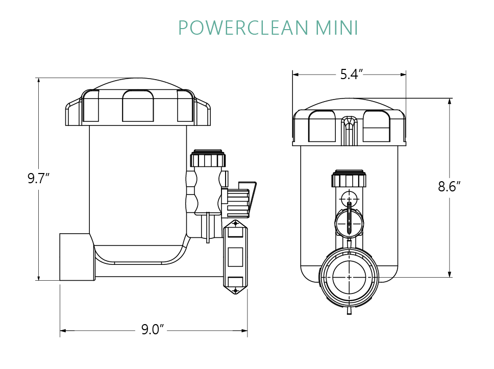 NEW CMP 25280-200-000 POWER CLEAN MINI IN-LINE CHLORINATOR 