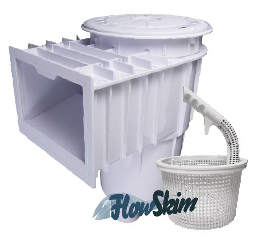 <b> In Ground Gunite Skimmer <br> With FlowSkim™ Basket </b> <br> ABS/ Single PVC Port