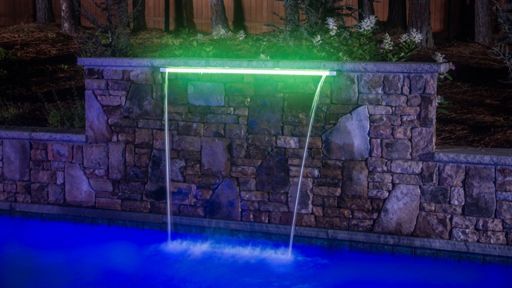 Wuyue and buding Patio Garden Swimming Pool Fountain with LED Lights Cascade Waterfall Pool Decorations