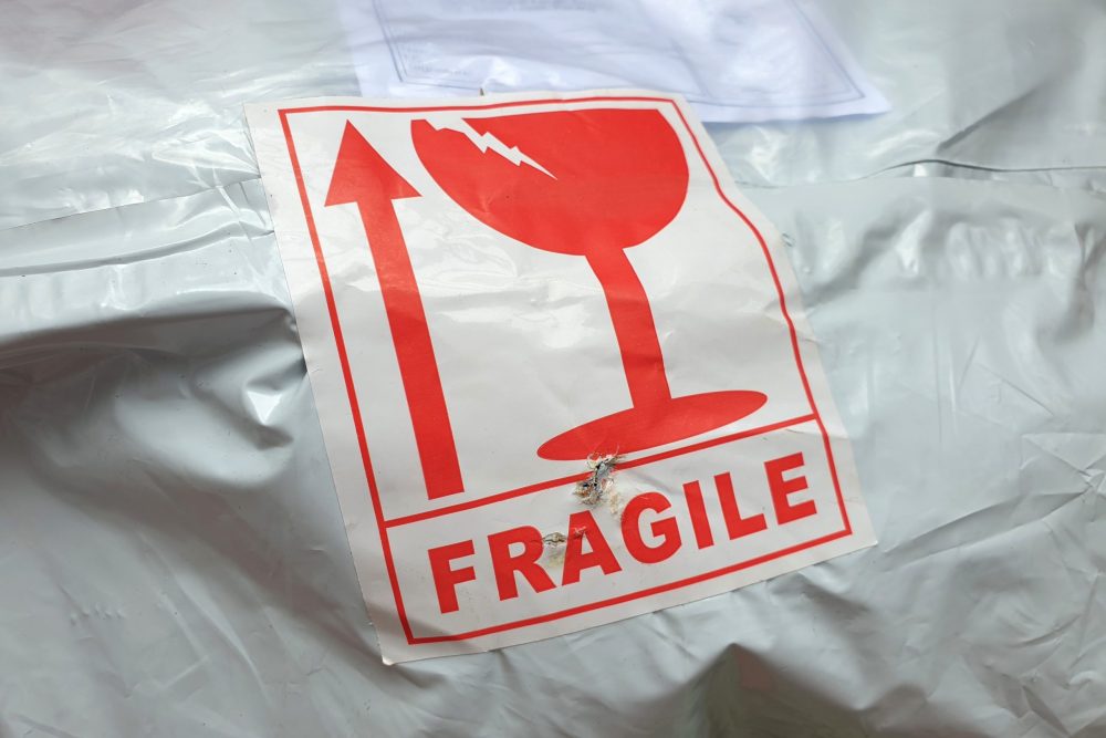 fragile sticker uv bulb